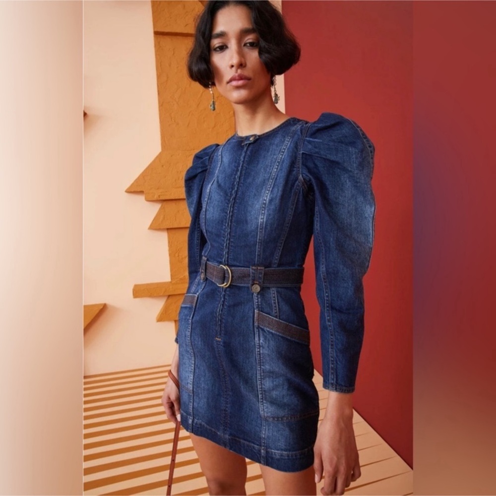 Ulla Johnson Cori Dress in Dark Wash size 4